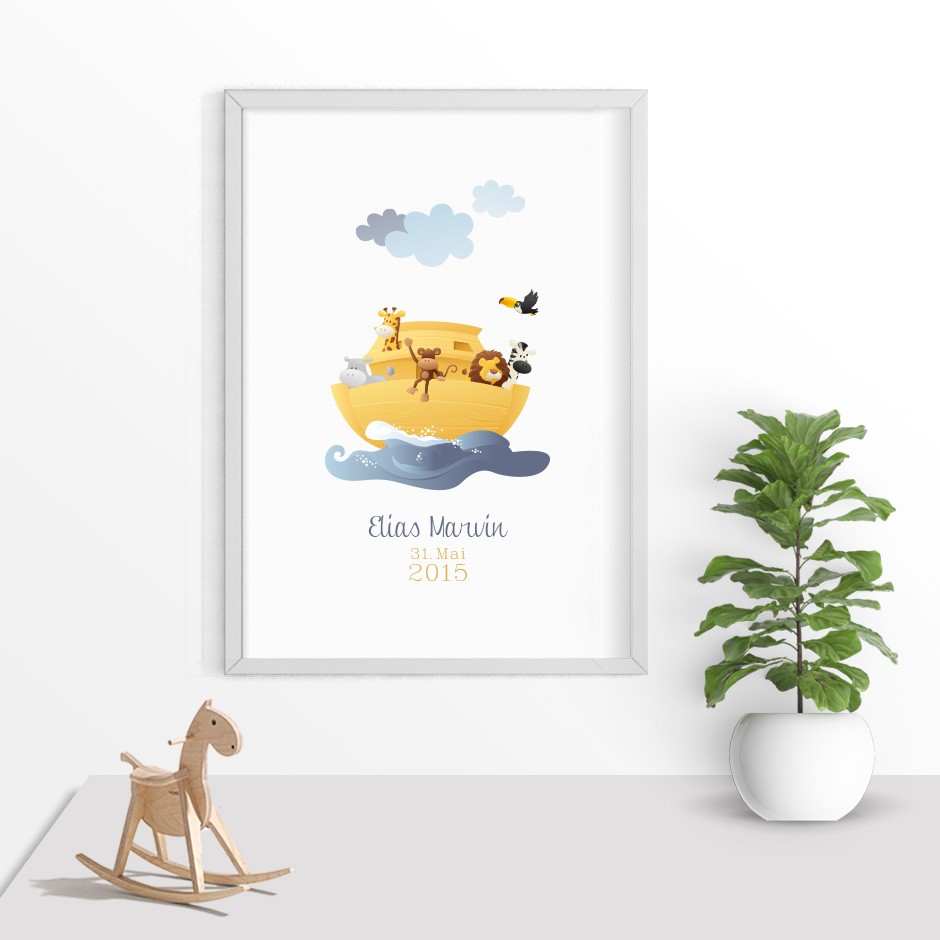 Taufkerze Arche Noah