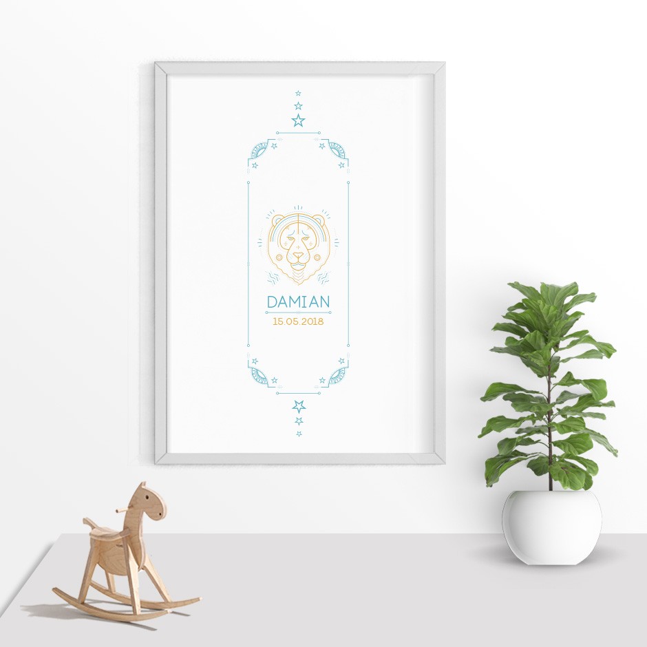 Taufkerze Sternzeichen Löwe