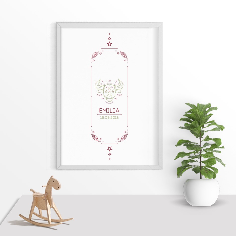 Taufkerze Sternzeichen Stier