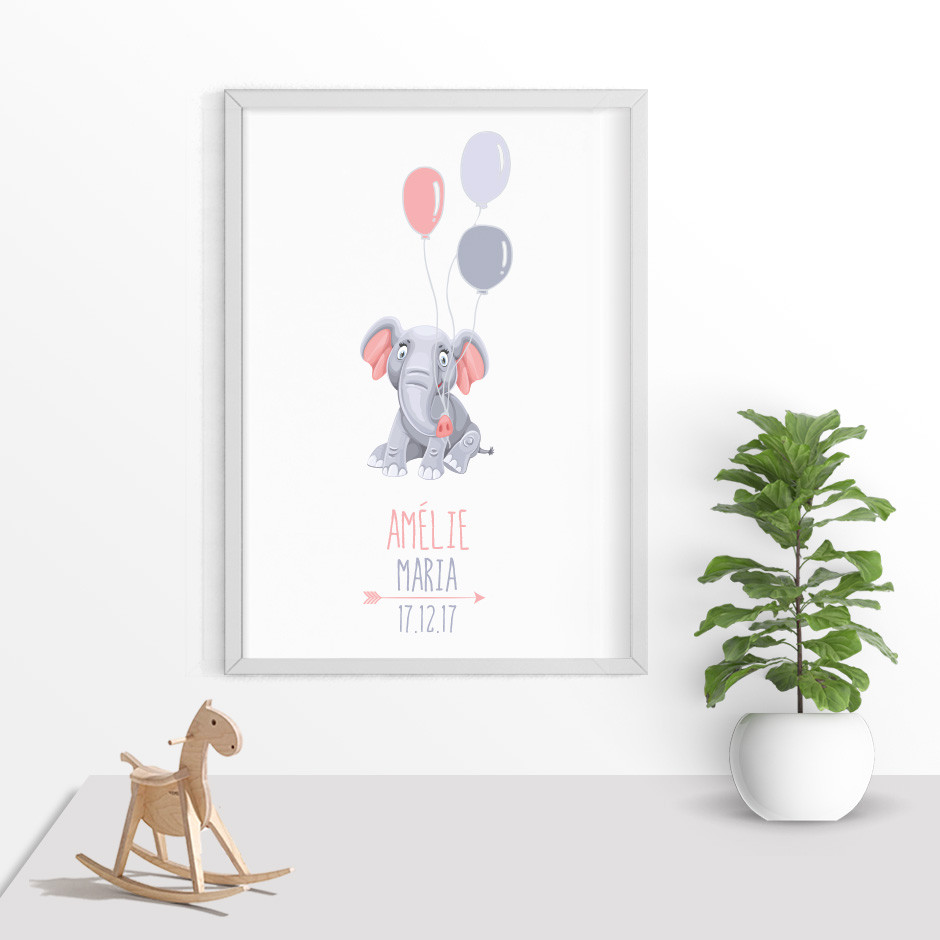 Taufkerze Elefanten Baby