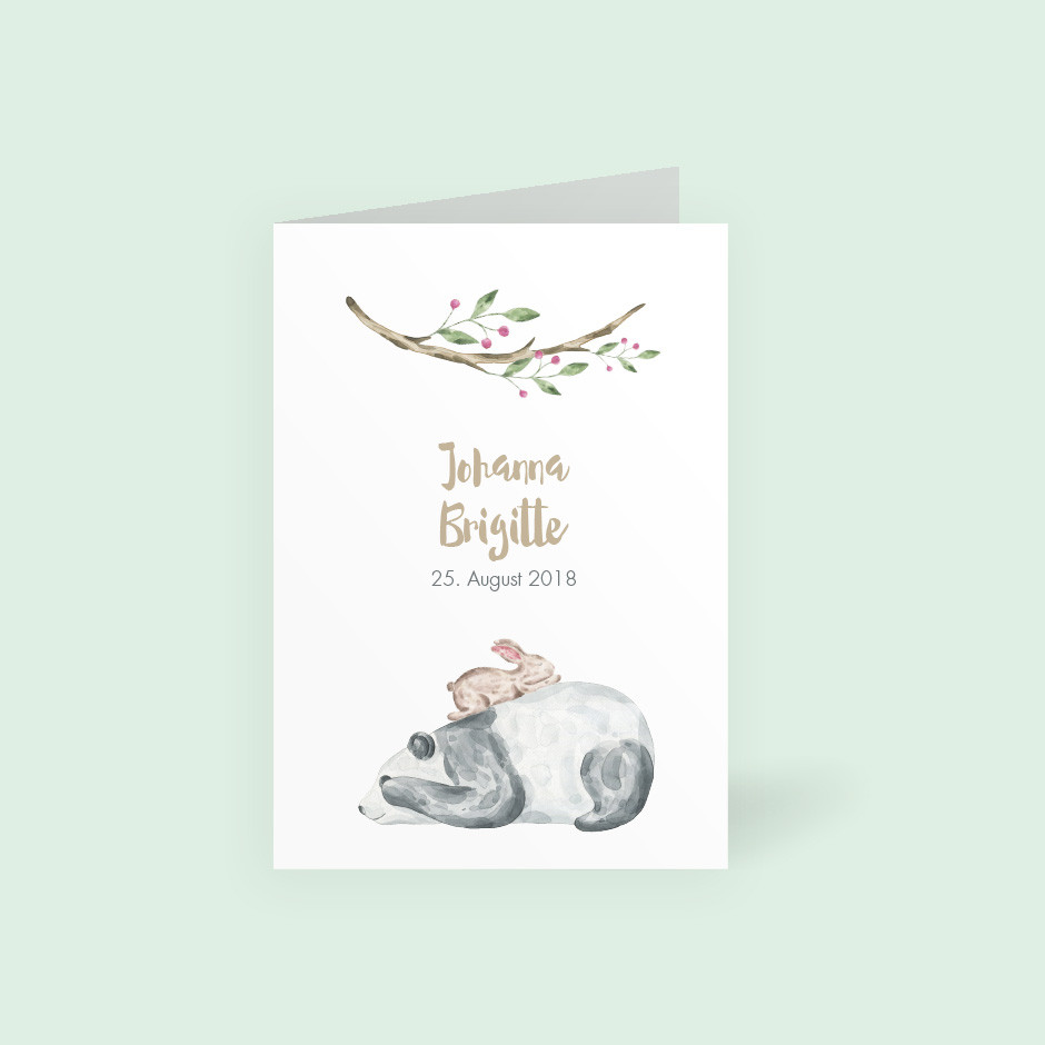 Klappkarte Best Friends Panda