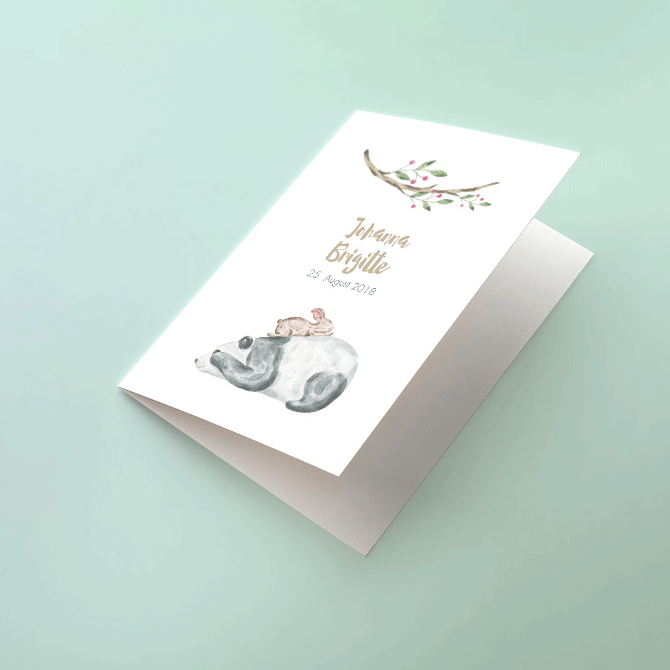 Klappkarte Best Friends Panda