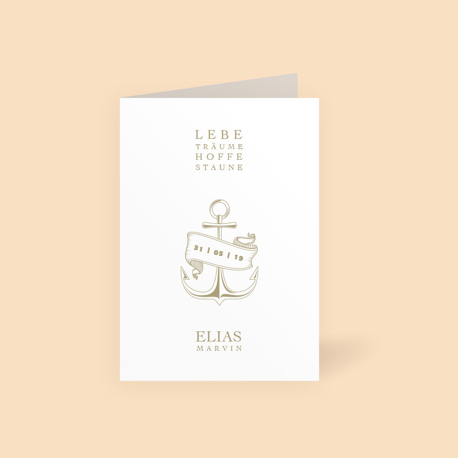 Klappkarte Anker
