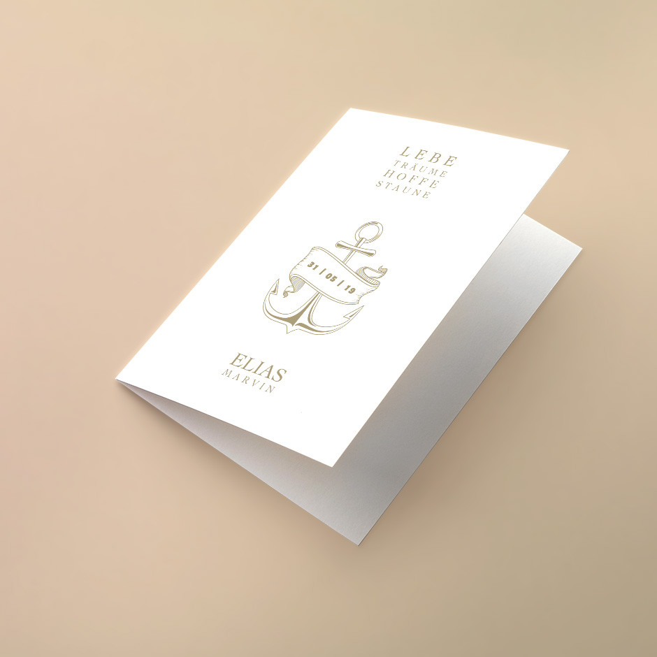 Klappkarte Anker