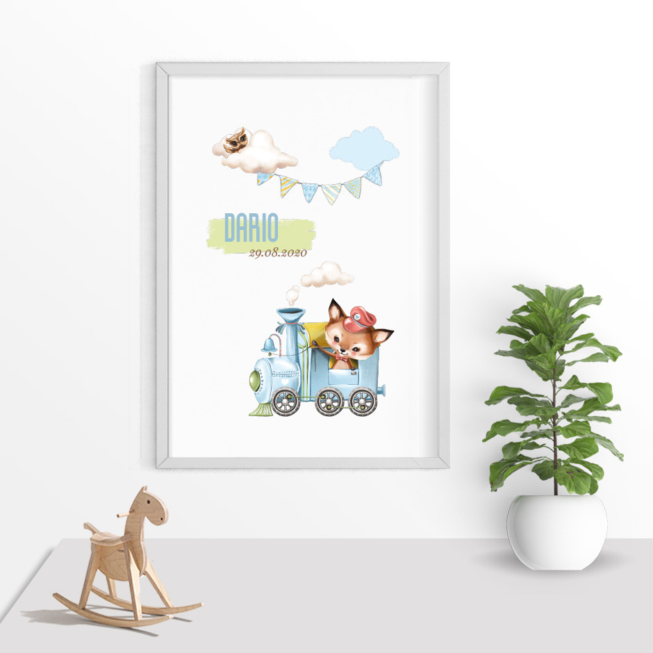 Taufkerze fahrender Fuchs