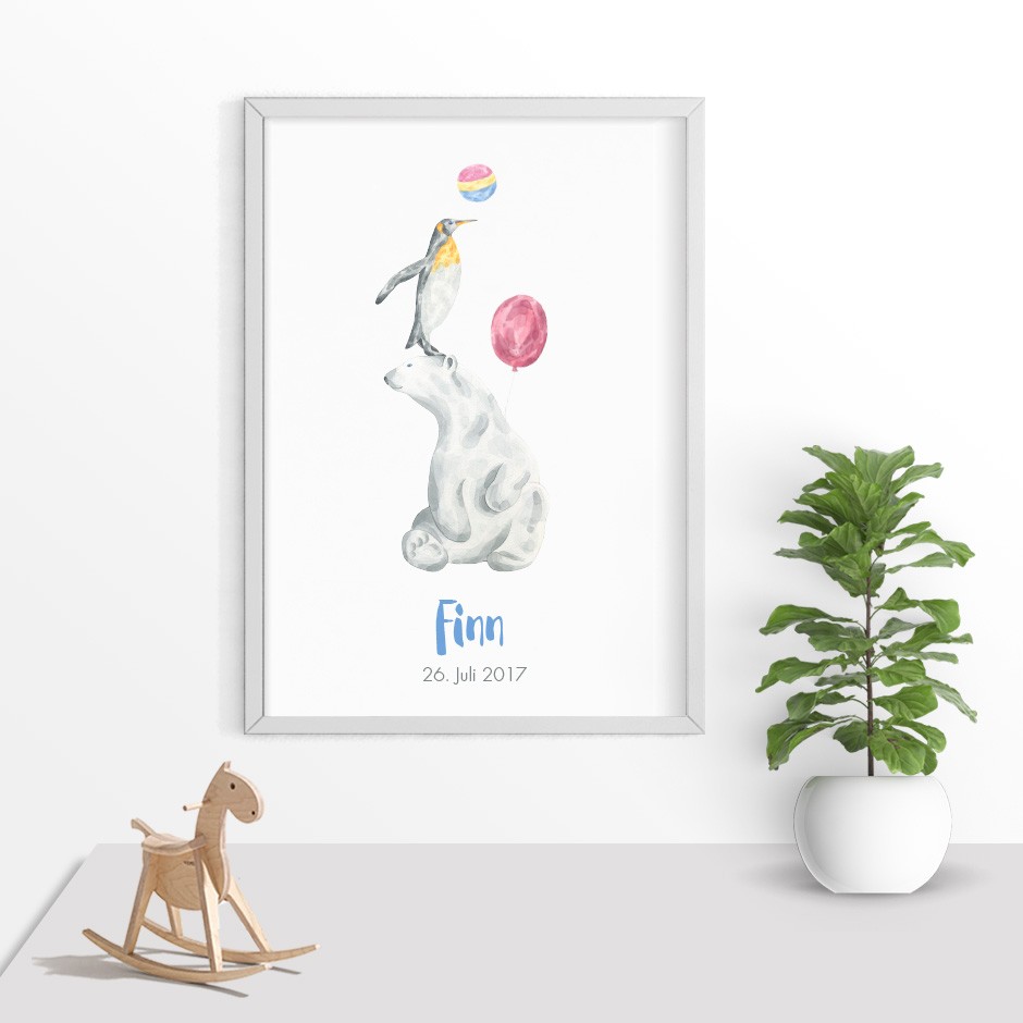 Taufkerze Best Friends Eisbär